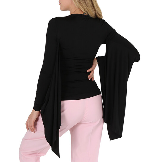 ワンピース Burberry Black crepe top ブラック（黒）系 イタリア Burberry(バーバリー) ワンピース