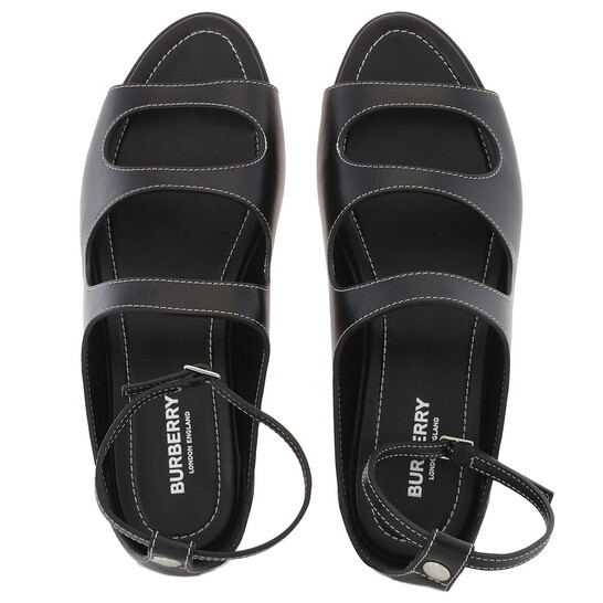Burberry Ladies Black Kiersten Sandals - 546x546 Image #3