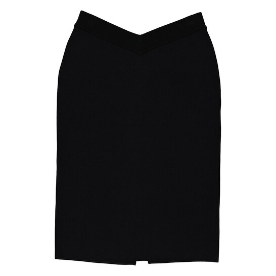 Burberry Ladies Black Octavia V-Waist Pencil Skirt, Size