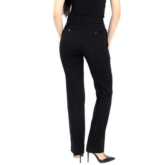 Burberry Ladies Black Potbury Wool Blend Straight Leg