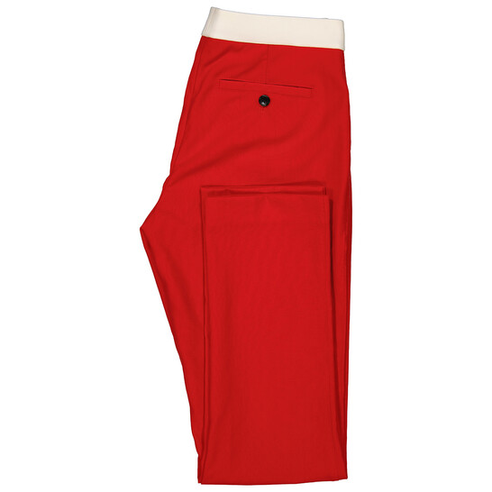 Burberry Ladies Bright Red Hanover Two-tone Wool Tailored Trousers
