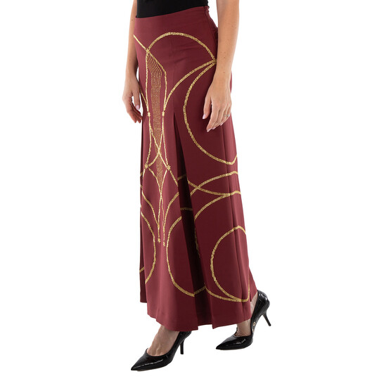 Lulli Burgundy Pull On Skirt