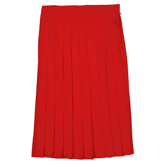Burberry Ladies Cady Pleated Skirt In Bright Red, Brand Size