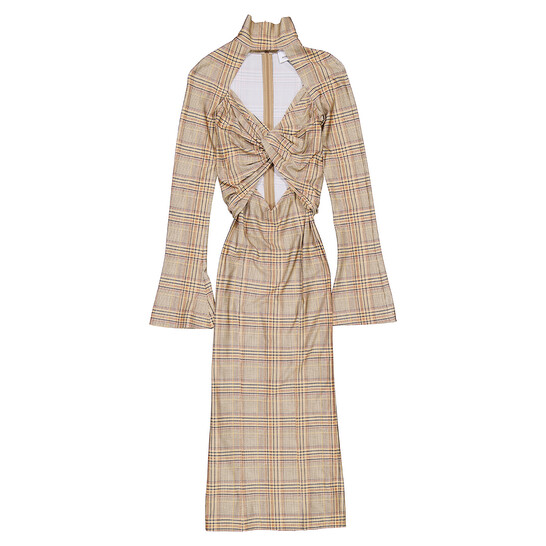 パーティードレス Burberry 8062946 Dresses Brown BURBERRY | Brown Women's Short Dress | YOOX