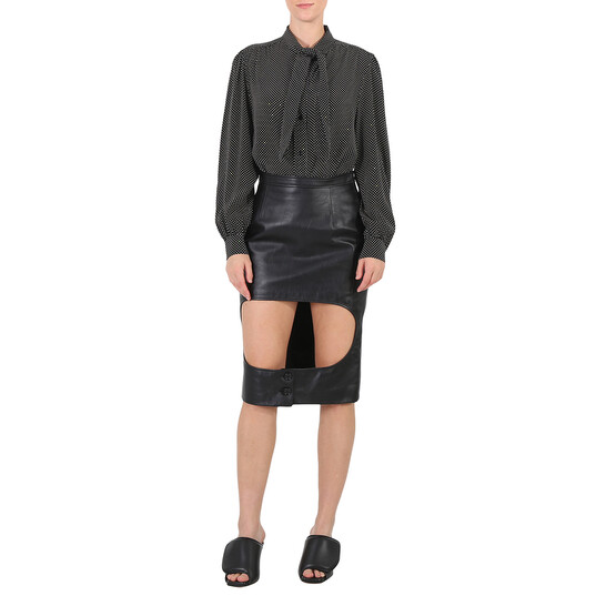 Burberry Black with Classic Design sides Skirt