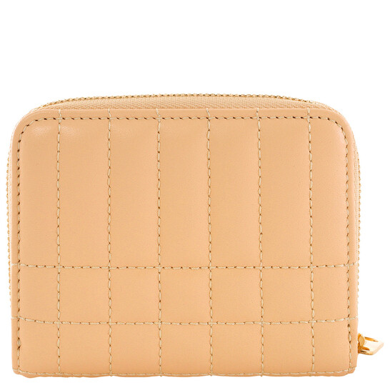 Burberry Ladies Golden Sand Lola Quilted Leather Wallet