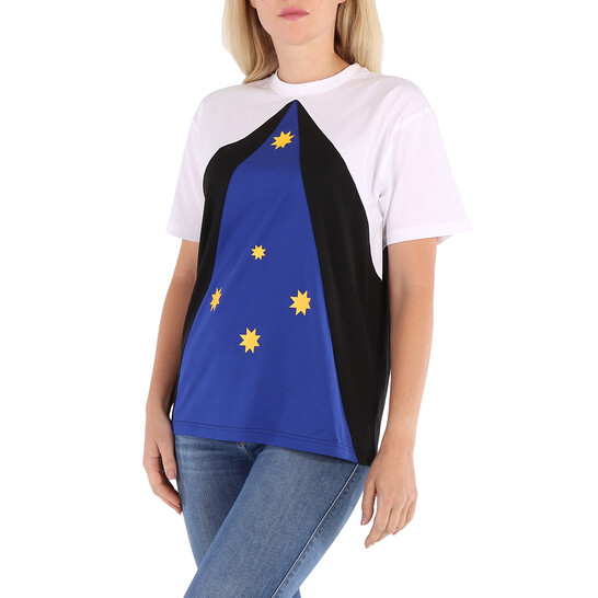 Burberry Color-Block Star-Print T-Shirt, Size XXXS 8047130