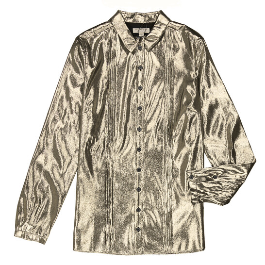 Burberry Ladies Pintuck Detail Silk Shirt, Brand Size 2 (US Burberry Ladies Pintuck Detail Silk Shirt, Brand Size 2 (US