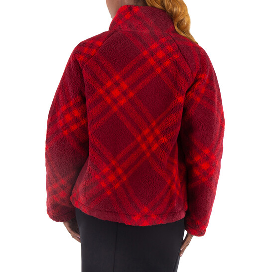 極美品　現行　BURBERRY　バンビ　ロゴ入り 鹿模様 フード付きジャケット Burberry Ladies Reversible Checked Fleece Bomber Jacket