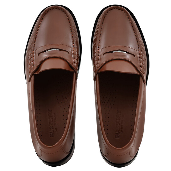 Burberry Ladies Rupert Leather Penny Loafers, Brand Size 36