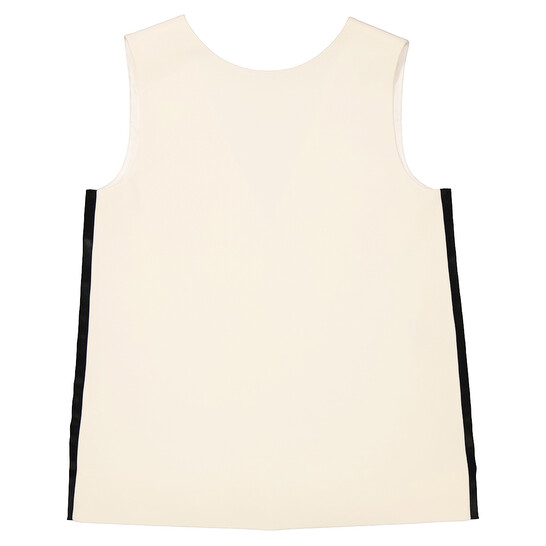 Burberry Ladies Sleeveless Wool Silk Satin Stripe Top, Brand