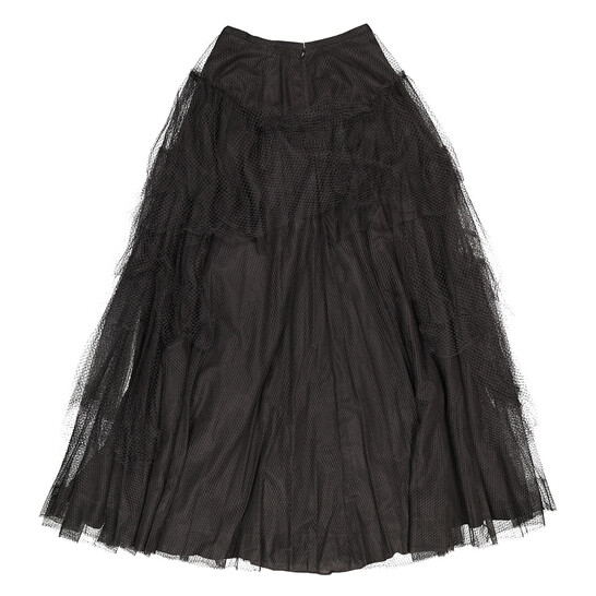 Burberry Ladies Black Tulle Tiered Skirt, Brand Size 6 (US
