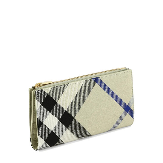 【BURBERRY】LARGE CHECK BIFOLD WALLET Check Bifold Wallet in Charcoal - Men, Canvas | Burberry
