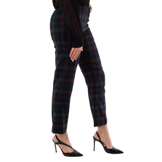 Burberry Leamington Plaid Print Pants, Brand Size 6 (US Size