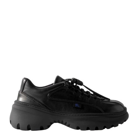 Burberry Leather Scoot Lace-Up Sneakers, Brand Size 42 ( US