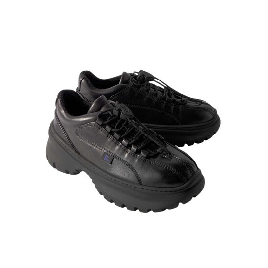 Burberry Leather Scoot Lace-Up Sneakers, Brand Size 42 ( US