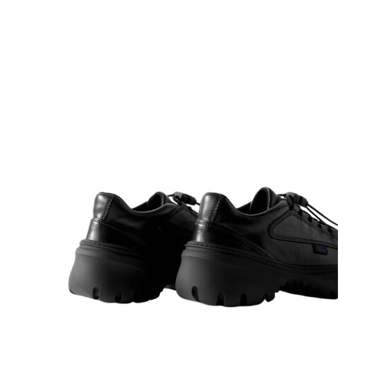 Burberry Leather Scoot Lace-Up Sneakers, Brand Size 42 ( US