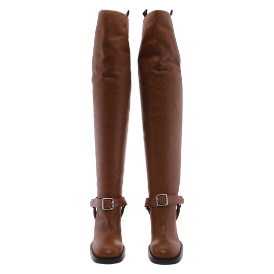 Burberry Leather Soft Stirrup Boots, Brand Size 40 ( US Size
