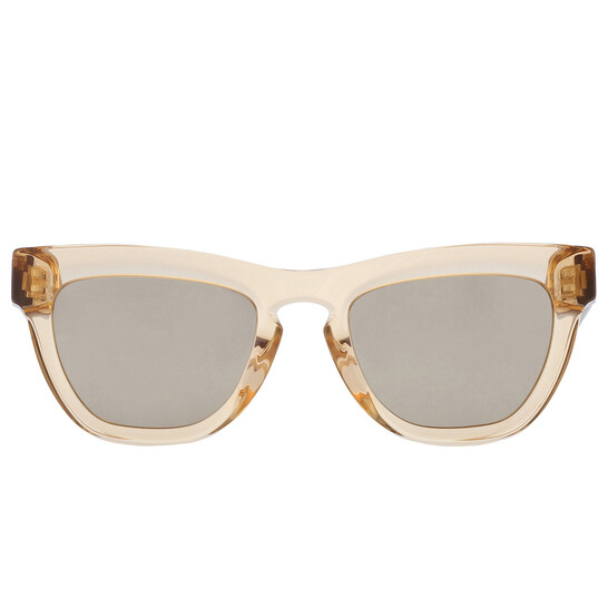 Burberry Light Brown Mirrored Gold Square Ladies Sunglasses
