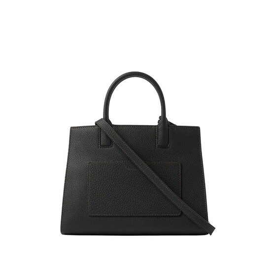 BURBERRY｜TOTEBAGS (Frances Handbag (8072511)) Burberry Black Frances TB Plaque Tote Bag 8072511