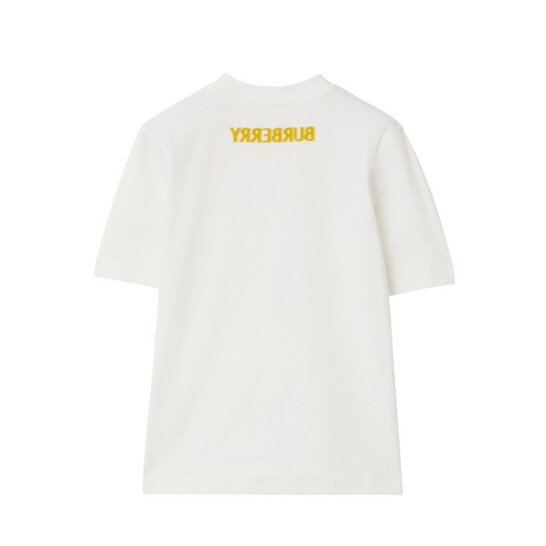 Burberry Logo Printed Crewneck Cotton T-Shirt, Size Medium 8090643