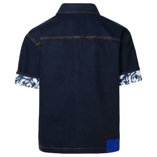 バーバリー　トップス Burberry Heavyweight logo-patch Denim Shirt | Blue | FARFETCH