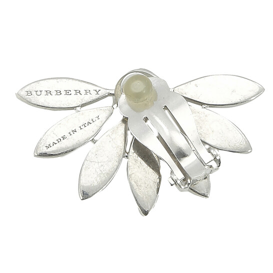 Burberry Long Crystal Half-daisy Drop Earring And Stud Set