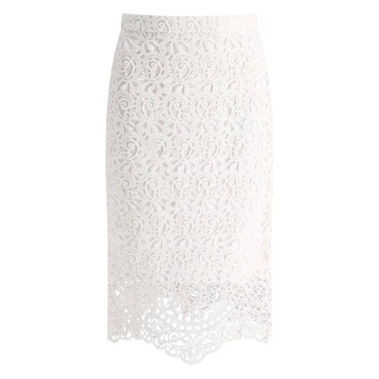 Burberry Macrame Floral Lace Applique Cotton Skirt, Brand Size 6 ( US Size 4 ) - 546x546 Image #5