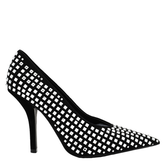 Burberry Madelina Crystal Detail Leather Point-Toe Pumps
