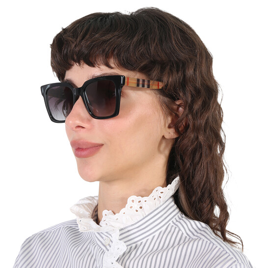 Burberry Maple Gray Gradient Square Ladies Sunglasses BE4335  display picture 3