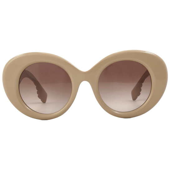 Burberry Margot Brown Gradient Round Ladies Sunglasses