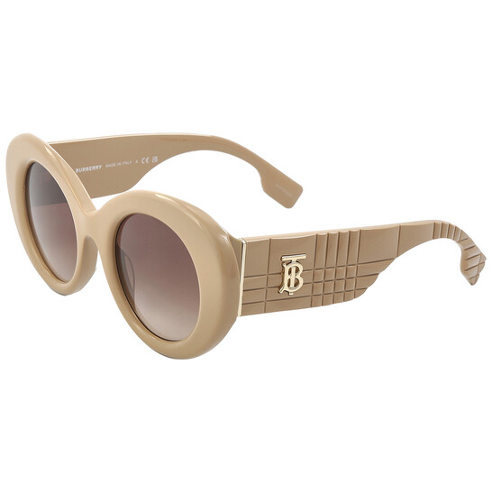 Burberry Margot Brown Gradient Round Ladies Sunglasses