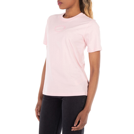 Tシャツ・カットソー BURBERRY PEACH COTTON T-SHIRT D50401B1-3CB5-44C1-992D-