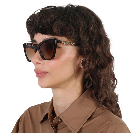 サングラス BURBERRY Woman Sunglasses Brown 0BE4372U 300213 Burberry Marianne Brown Gradient Cat Eye Ladies Sunglasses