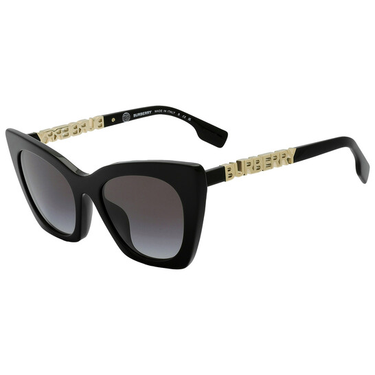 Burberry BE4372U MARIANNE 30018G Sunglasses Black Grey Gradient Cat Eye Women Burberry Marianne BE4372U 30018G Sunglasses Women main image 3