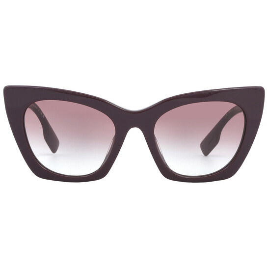 サングラス BURBERRY Woman Sunglasses Violet 0BE4424 411387 Burberry Violet Gradient Butterfly Ladies Sunglasses BE4410