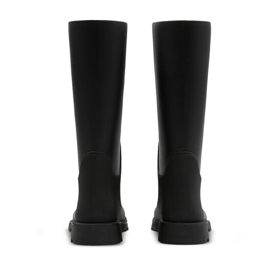 【関税込み】Burberry グリーン ラバー Marsh ロングブーツ Burberry Marsh Checked Rubber Boots | Green | FARFETCH