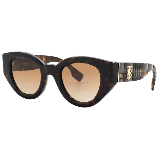 Burberry Meadow Brown Gradient Oval Ladies Sunglasses BE4390