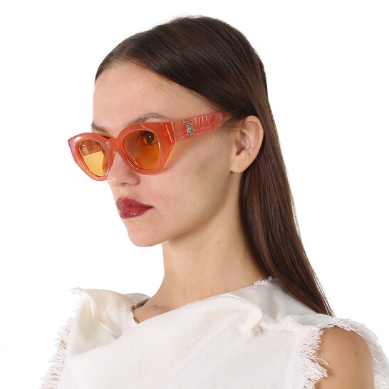 Burberry Meadow Orange Cat Eye Ladies Sunglasses BE4390F 