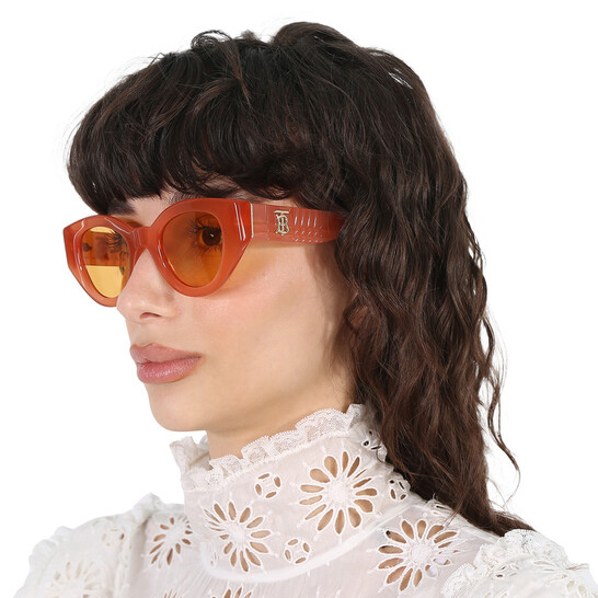 Burberry Women\'s Sunglasses in Meadow Orange Burberry Meadow Orange Cat Eye Ladies Sunglasses BE4390F  main image 2
