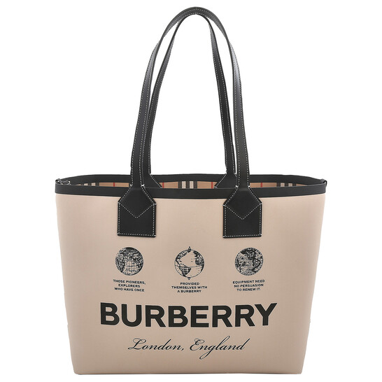BURBERRYのカバン刺繍入り Burberry 刺繍キャンバスショッピングバッグ () IFCHIC.COM