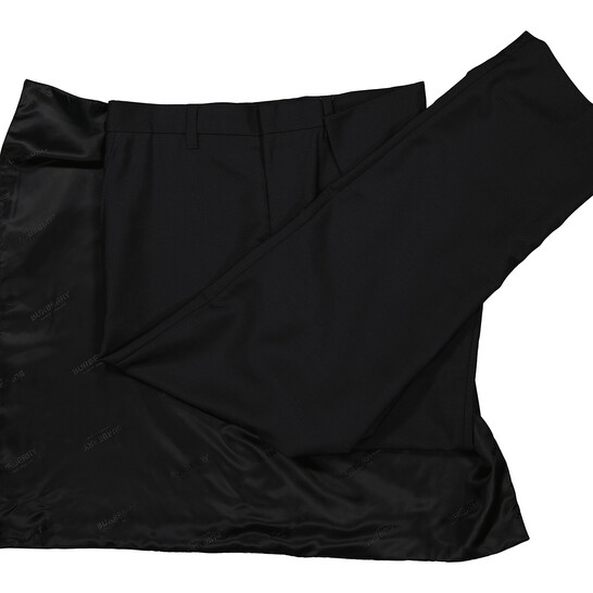 Burberry Men's Black Cape Detail Tailored Trousers, Brand