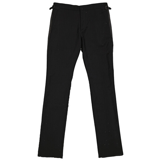 Burberry Men's Black Embellished Mohair Wool Classic Fit