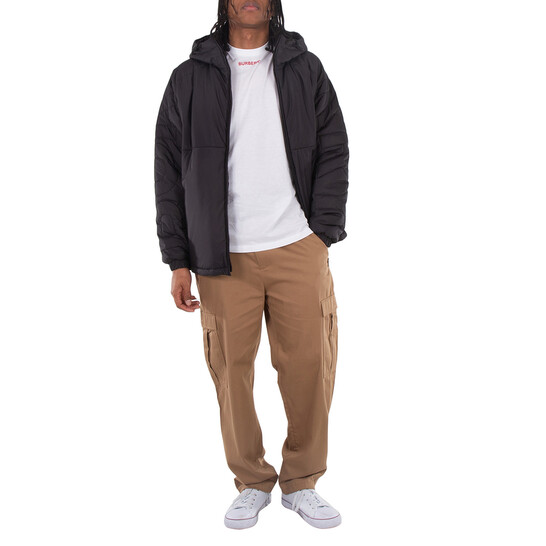Burberry Men's Black Langham Logo Quilted Hooded Jacket
