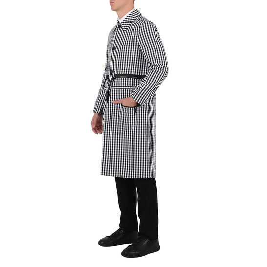 BURBERRY｜COATS (Check Panel Gabardine Loop-back Trench Long Check Lapel Gabardine Trench Coat in Honey - Women