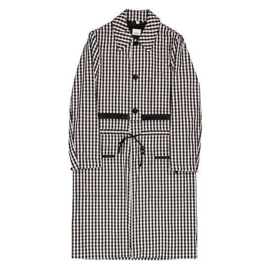 Burberry Men's Black Pattern Gingham Technical Wool Loop-back Car Coat - 546x546 Image #7