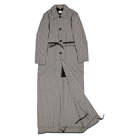 Burberry Men's Black Pattern Gingham Technical Wool Loop