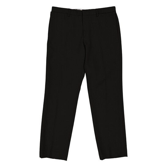 Burberryスラックス Burberry Men's Black Zip-detailed Trousers, Size 50 (Waist
