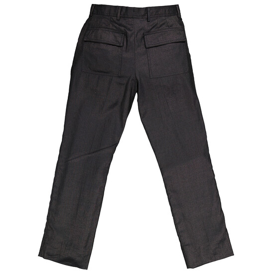 Burberry Men's Black Zip-detailed Trousers, Size 50 (Waist