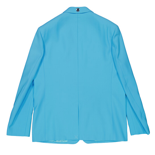 Burberry Men's Bright Opal Blue Wool Tailored Jacket, Brand
